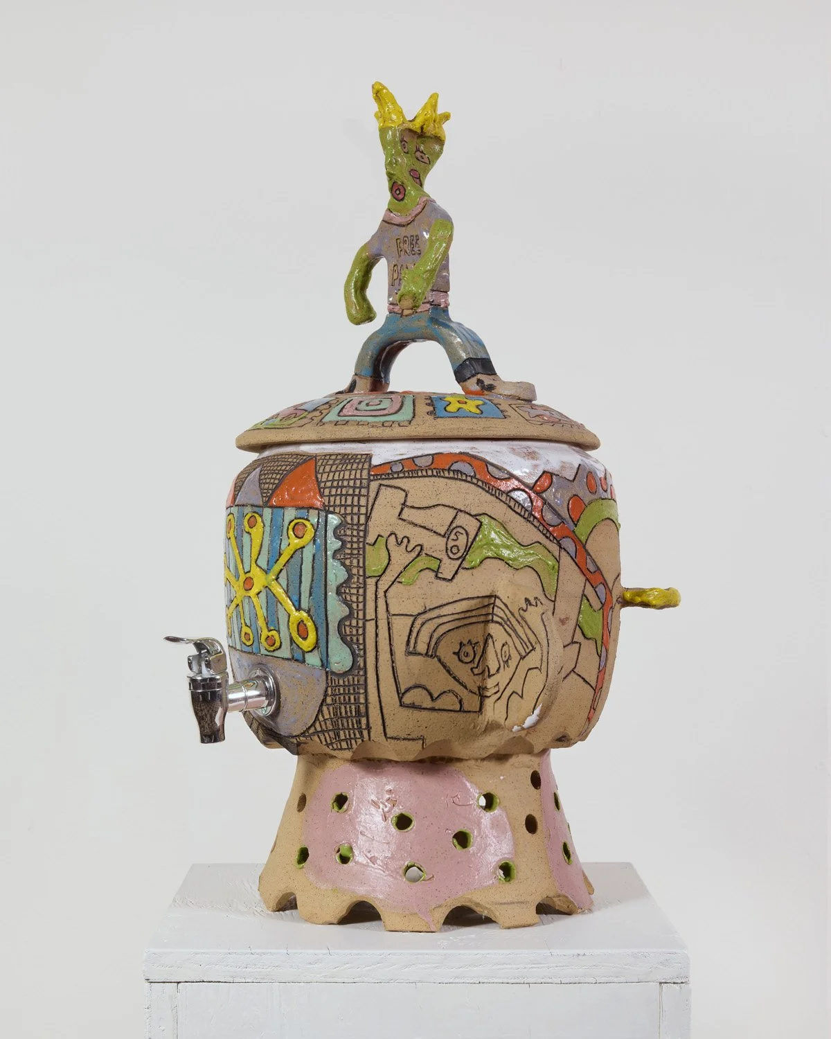 View of artist, Luca Carter’s sculpture in the exhibition, Water Finds a Way at UTOPIA, Kingston, NY.