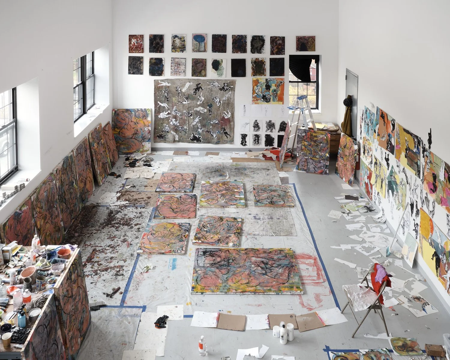 View of Peter Bonner’s Studio residency at KinoSaito Art Center, Artist Residency, Verplanck NY.