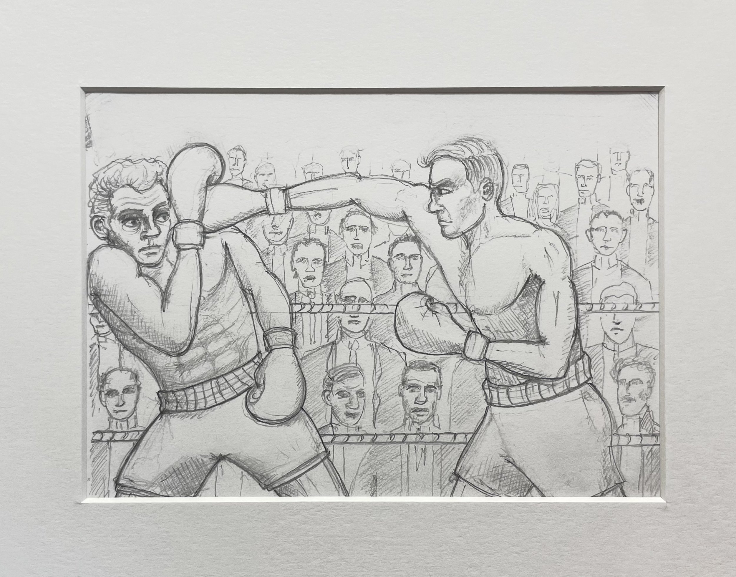 Strange Place Gallery - Ed Bridges - Boxing Sketch III - with mount.jpg