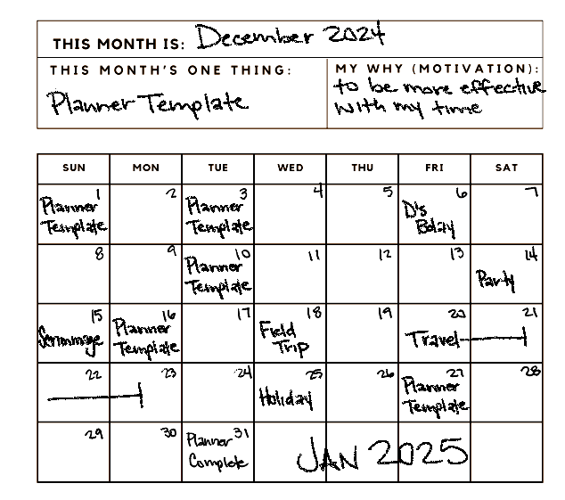 productivity, monthly planning, monthly planner, goals, to-do, tasks, task list, goal-setting, future-planning, one big rock, big rocks, focus, motivation