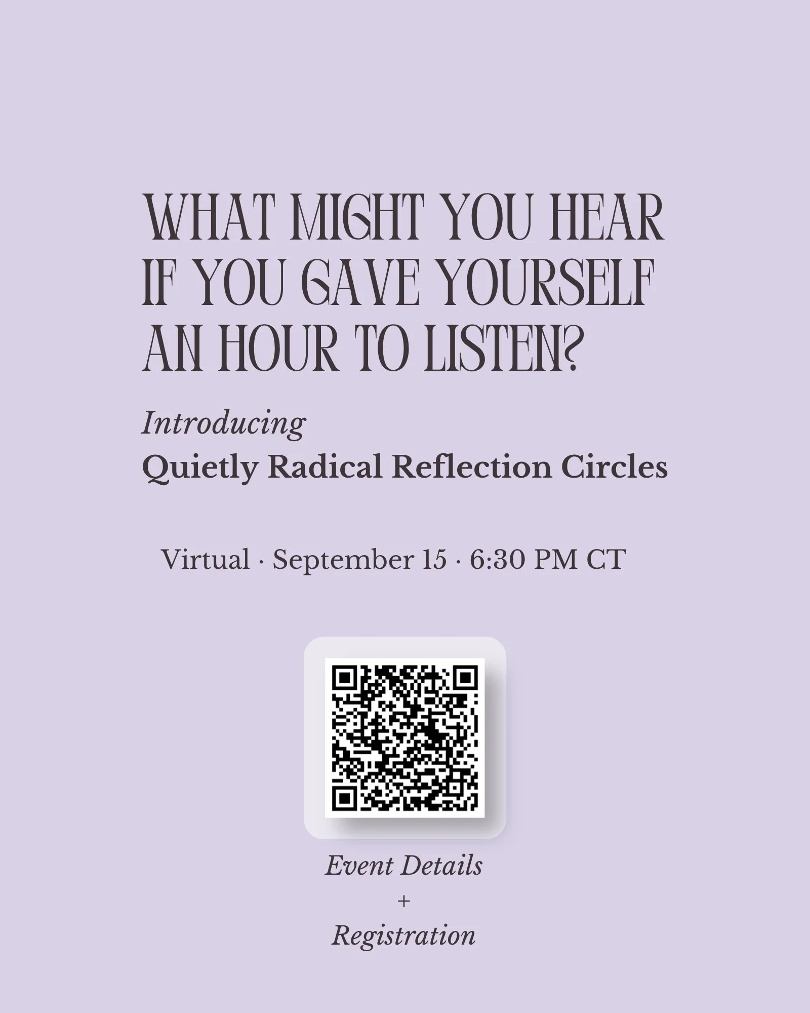 What might you hear if you gave yourself an hour to listen?

I created Quietly Radical Reflection Circles as dedicated spaces for women who need time to hear themselves more clearly.

Each virtual Circle is built around one principle from You Have No