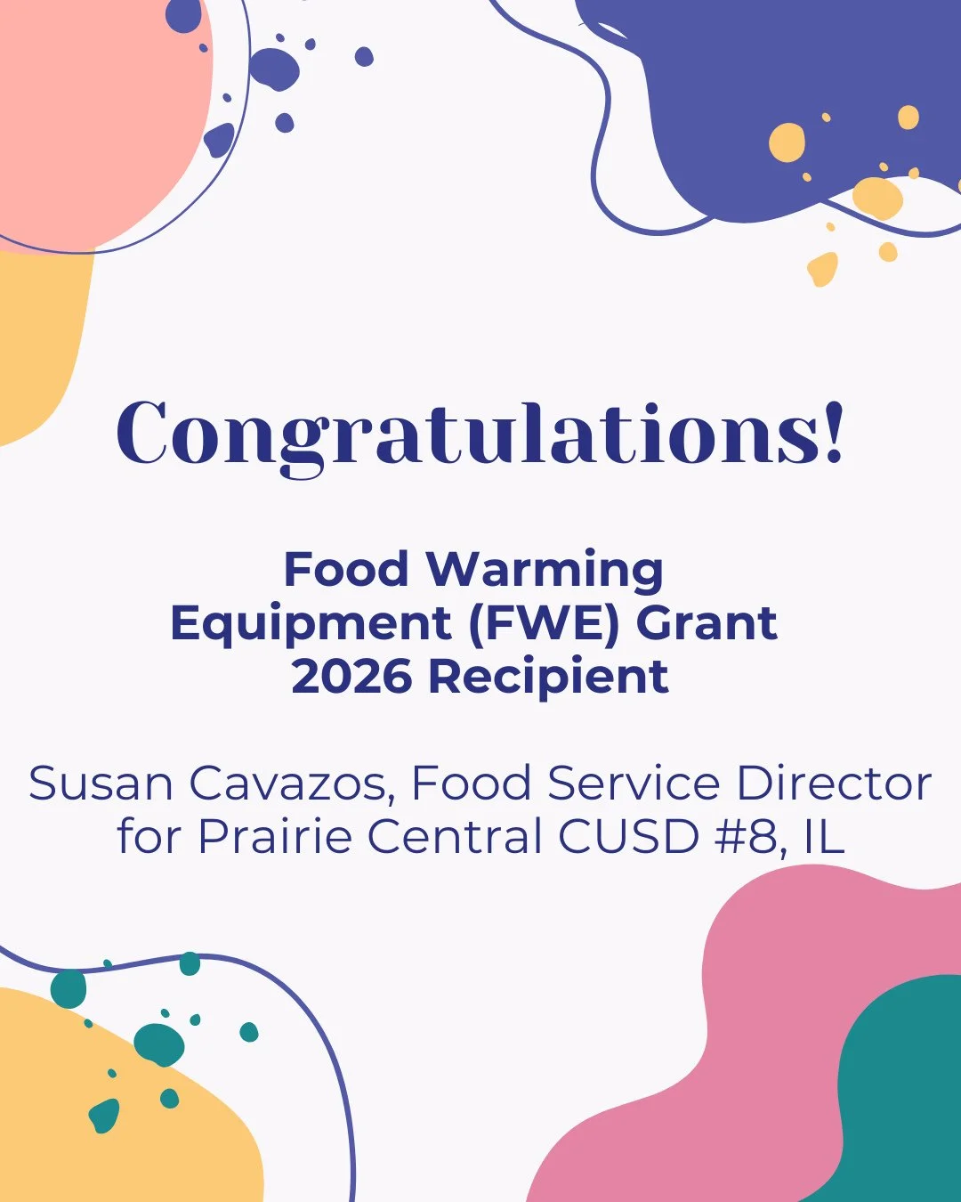 A HUGE congratulations from all of us!⁠
⁠
We can't wait to see how you use FWE in your kitchen during the upcoming school year!
