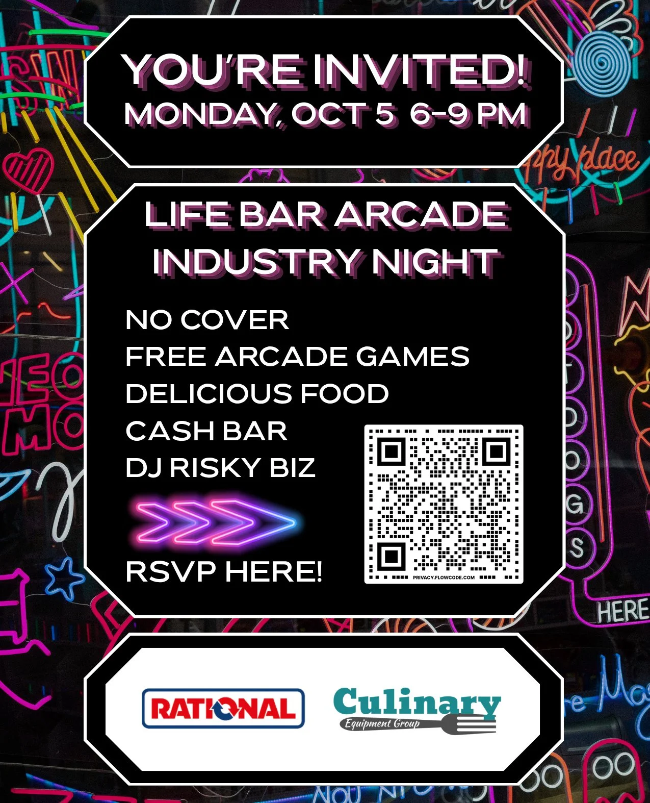 There is still time to get on the list for tonight's event, but we are nearly at capacity! Make sure to RSVP to secure your spot at Life Bar Arcade tonight from 6-9 pm. ⁠
⁠
Free arcade games, free food coming out FAST from the iHexagon by RATIONAL, a