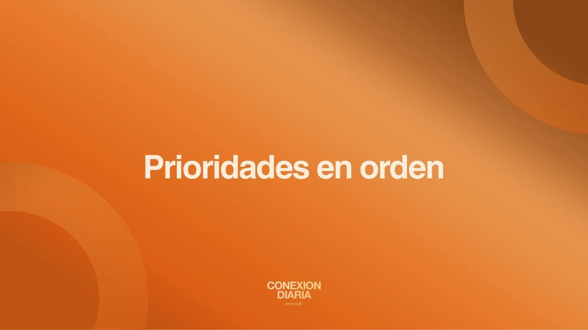 Prioridades en orden