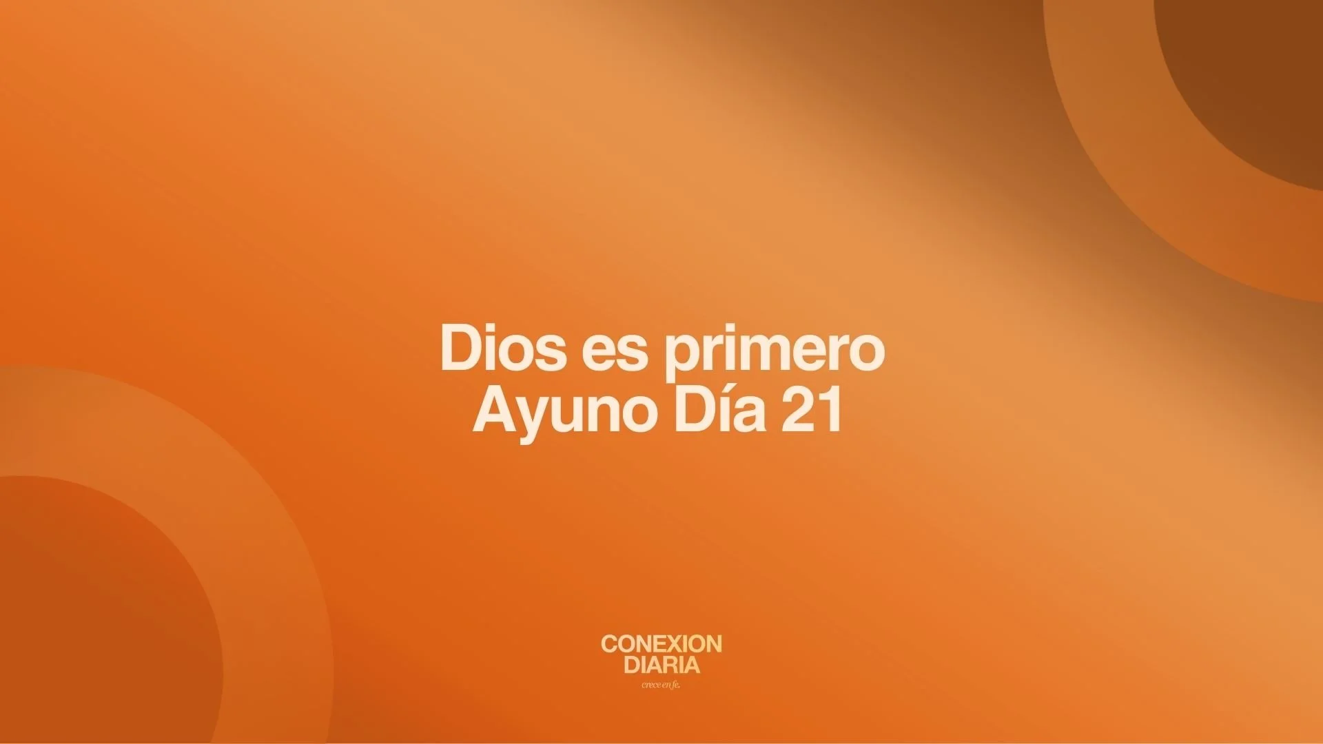 Dios es primero