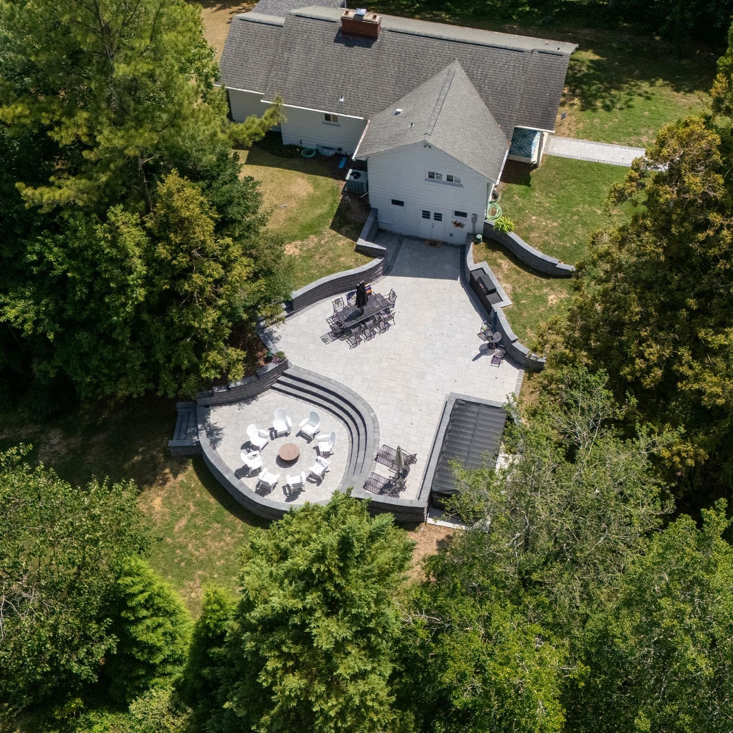 Tiered Patio and Hillside Outdoor Living Project in Brandywine, MD