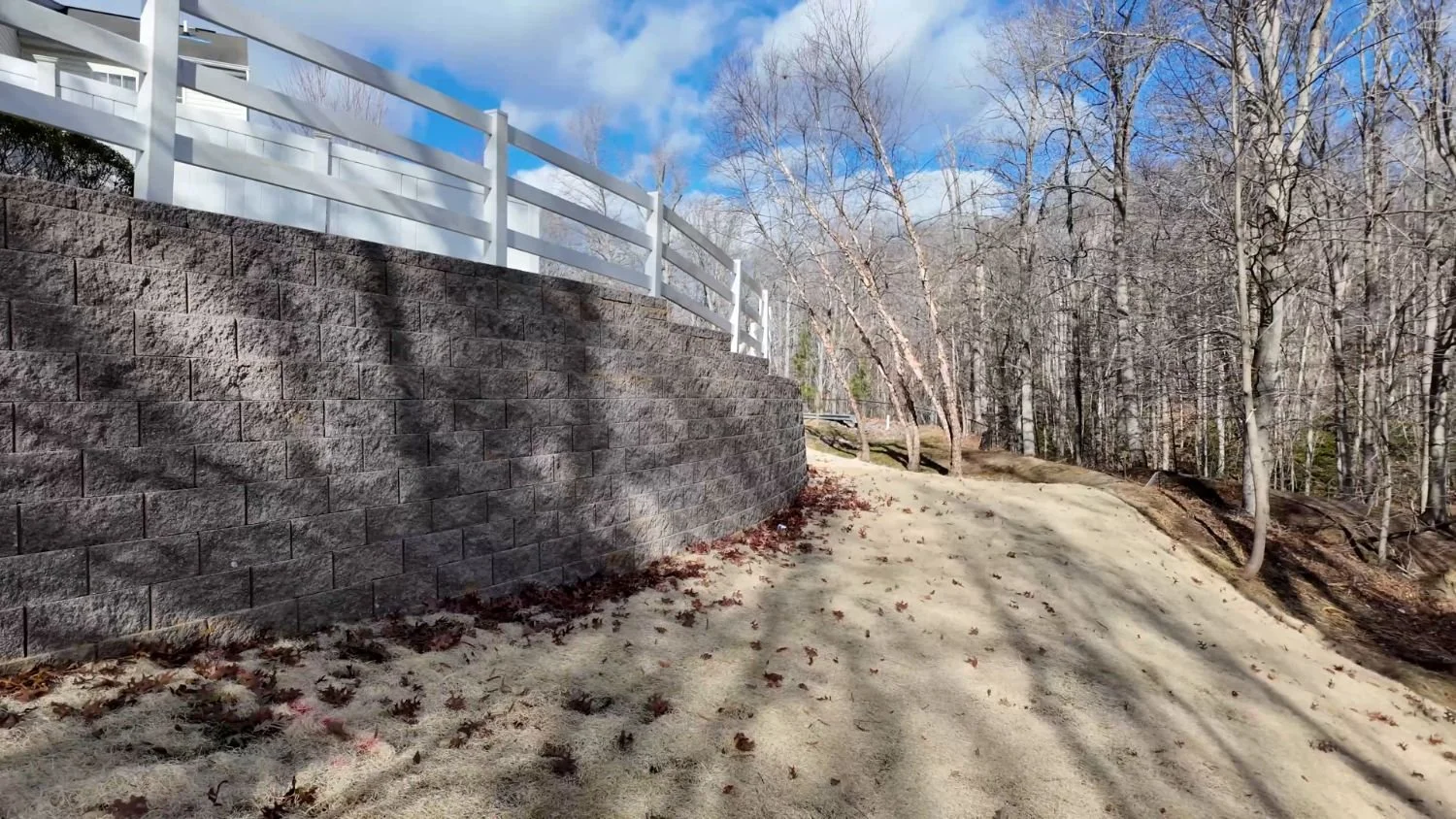 Landscape lighting highlighting patio walkways and steps in Owings, MD