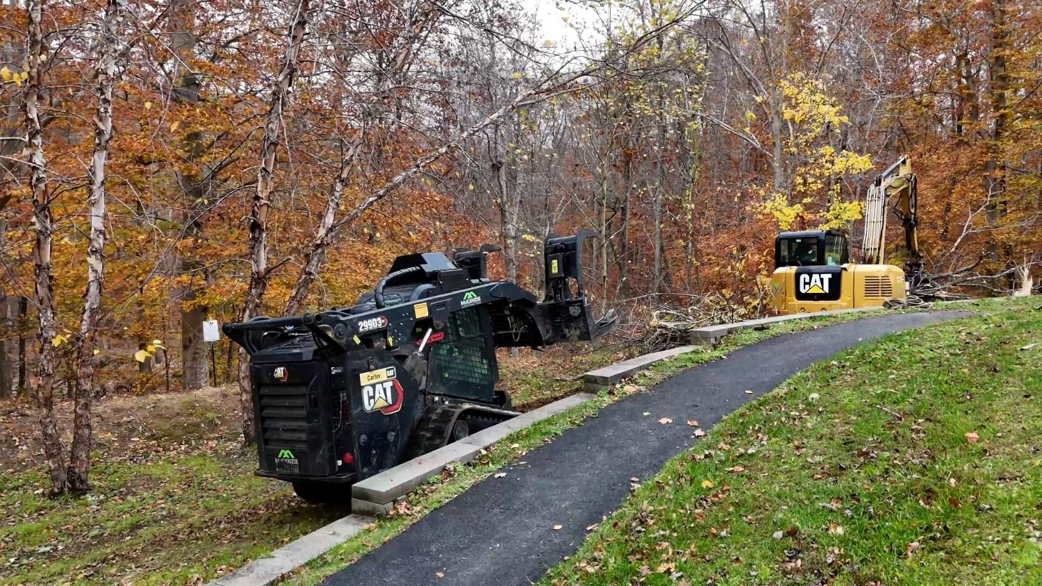 Forestry mulching and land clearing crew at work in Brandywine, MD
