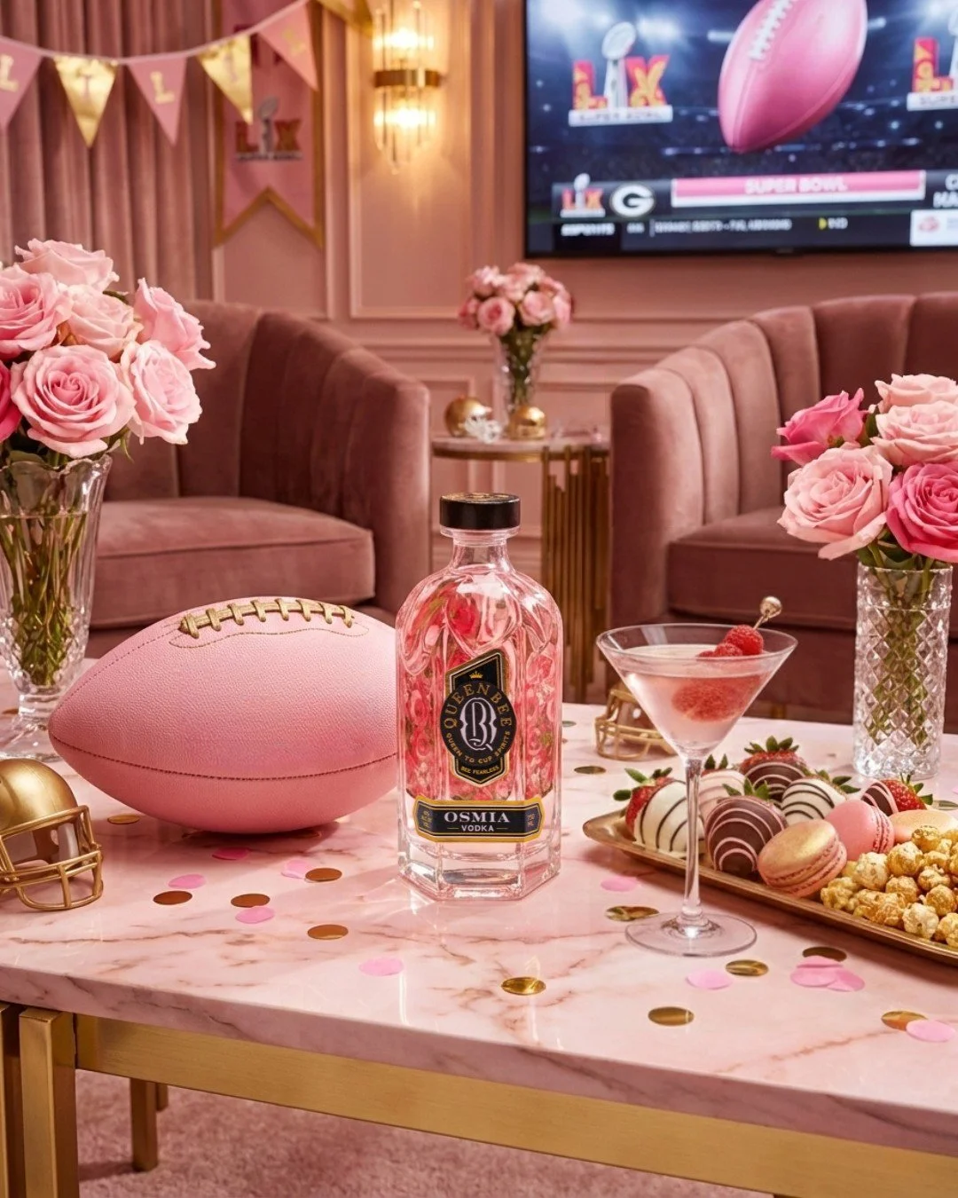Game on, glasses up. 𝐁𝐥𝐢𝐭𝐳 &amp; 𝐁𝐥𝐮𝐬𝐡 is our Super Bowl serve &mdash; smooth, slightly sweet, and made for sipping through every play, pause, and commercial break, and halftime 🍸💗
ㅤ
𝐁𝐥𝐢𝐭𝐳 &amp; 𝐁𝐥𝐮𝐬𝐡
1.5 oz Queen Bee Distilling