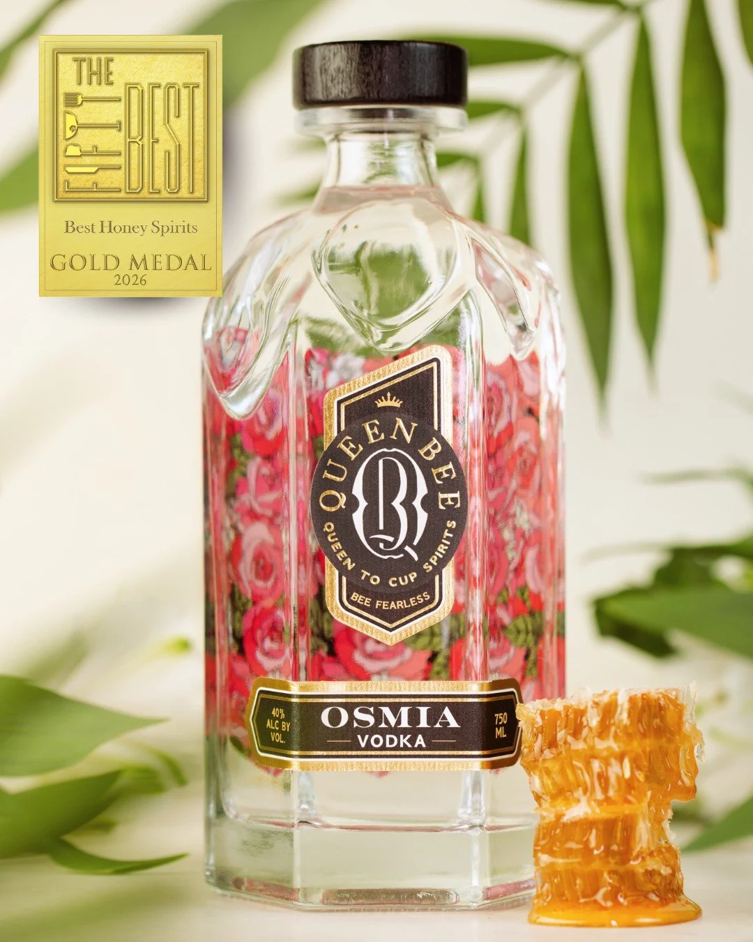 A gold moment worth savoring🐝✨ We&rsquo;re honored to share that our Queen Bee Osmia Vodka has been awarded a Gold Medal at the 2026 Fifty Best Honey Spirits tasting. Judged by industry experts through a blind tasting process, each spirit is evaluat