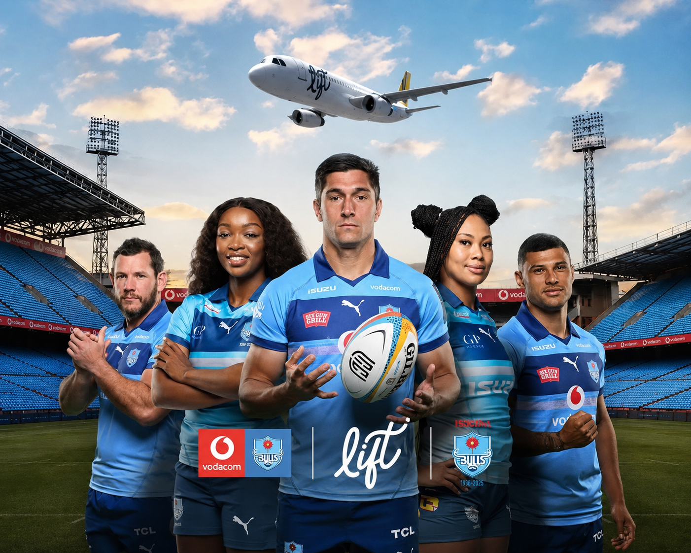 LIFT Airline Deepens Rugby Play with Vodacom Bulls, Isuzu Bulls Daisies Sponsorship
