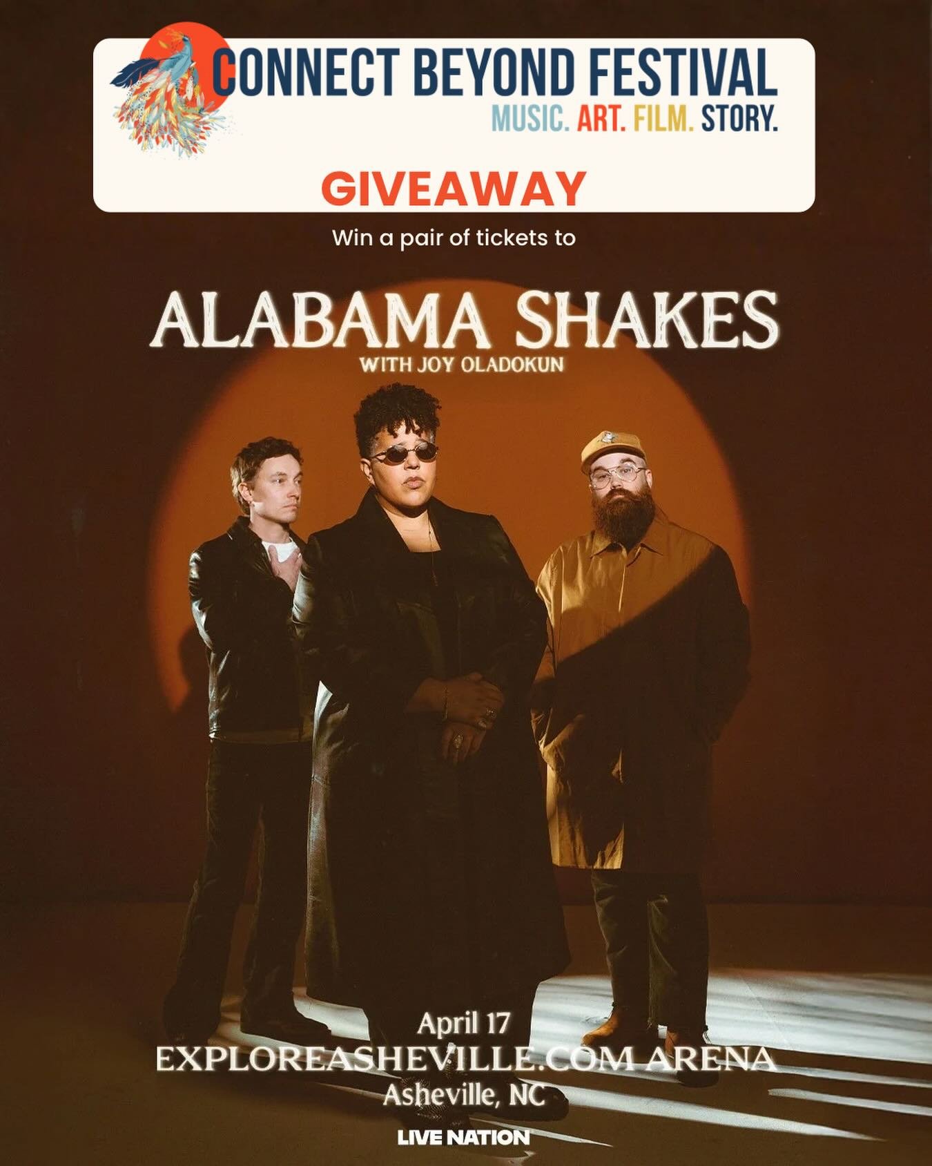 🎉 GIVEAWAY ALERT! 

We are giving away a pair of tickets to see @alabama_shakes at @harrahscherokeecenteravl on April 17th! 

👉🏼 How to enter: 
1) LIKE this post
2) TAG your plus-one or a friend
3) SHARE with a repost 

Enter before Sunday, April 