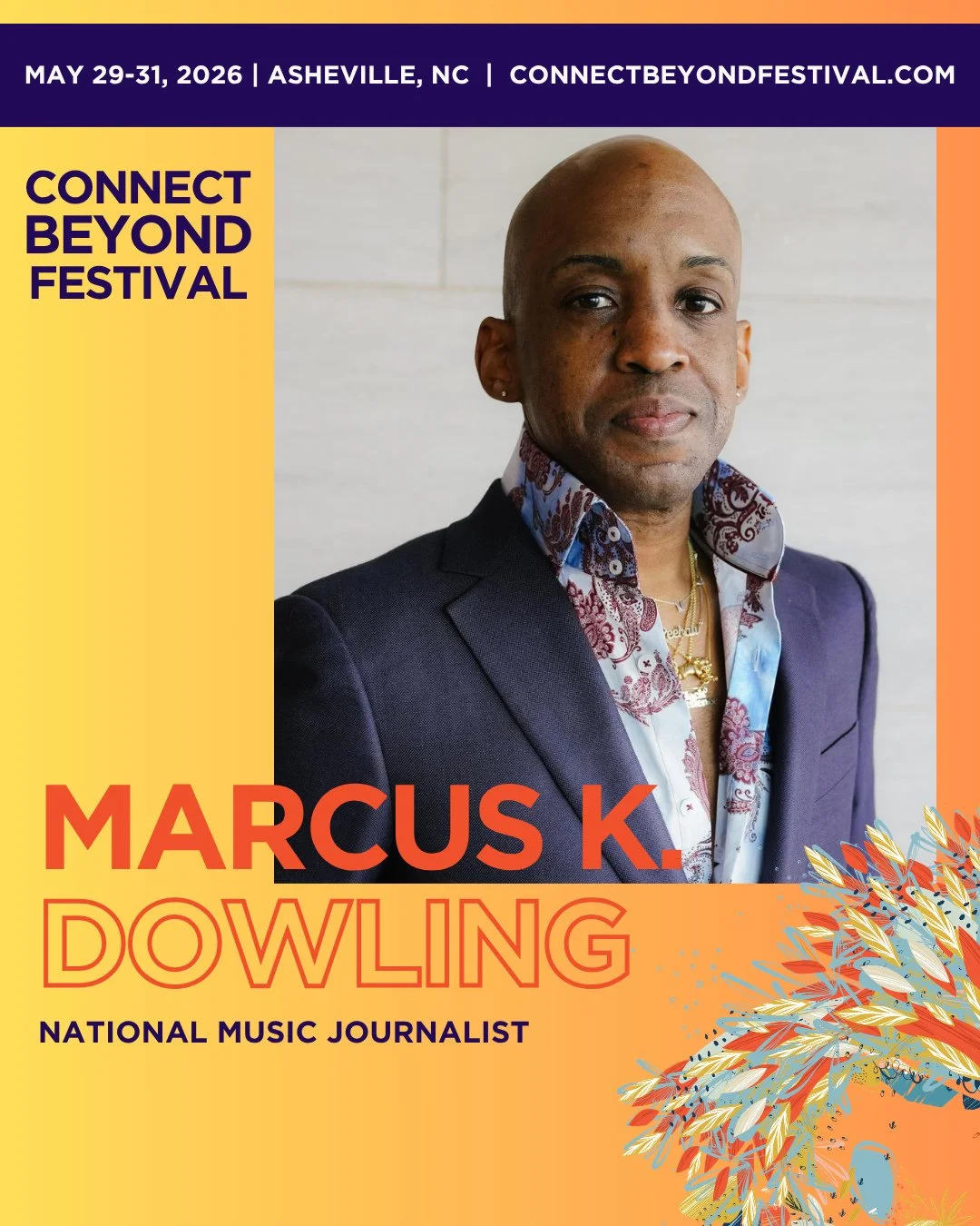National music journalist, Connect alumni, and friend Marcus K. Dowling joins this year's festival to lead a once-in-a-lifetime songwriter in the round event. ⁠
⁠
Join us for "Shared Roots: Songs and Stories in the Round," with Mary Gauthie