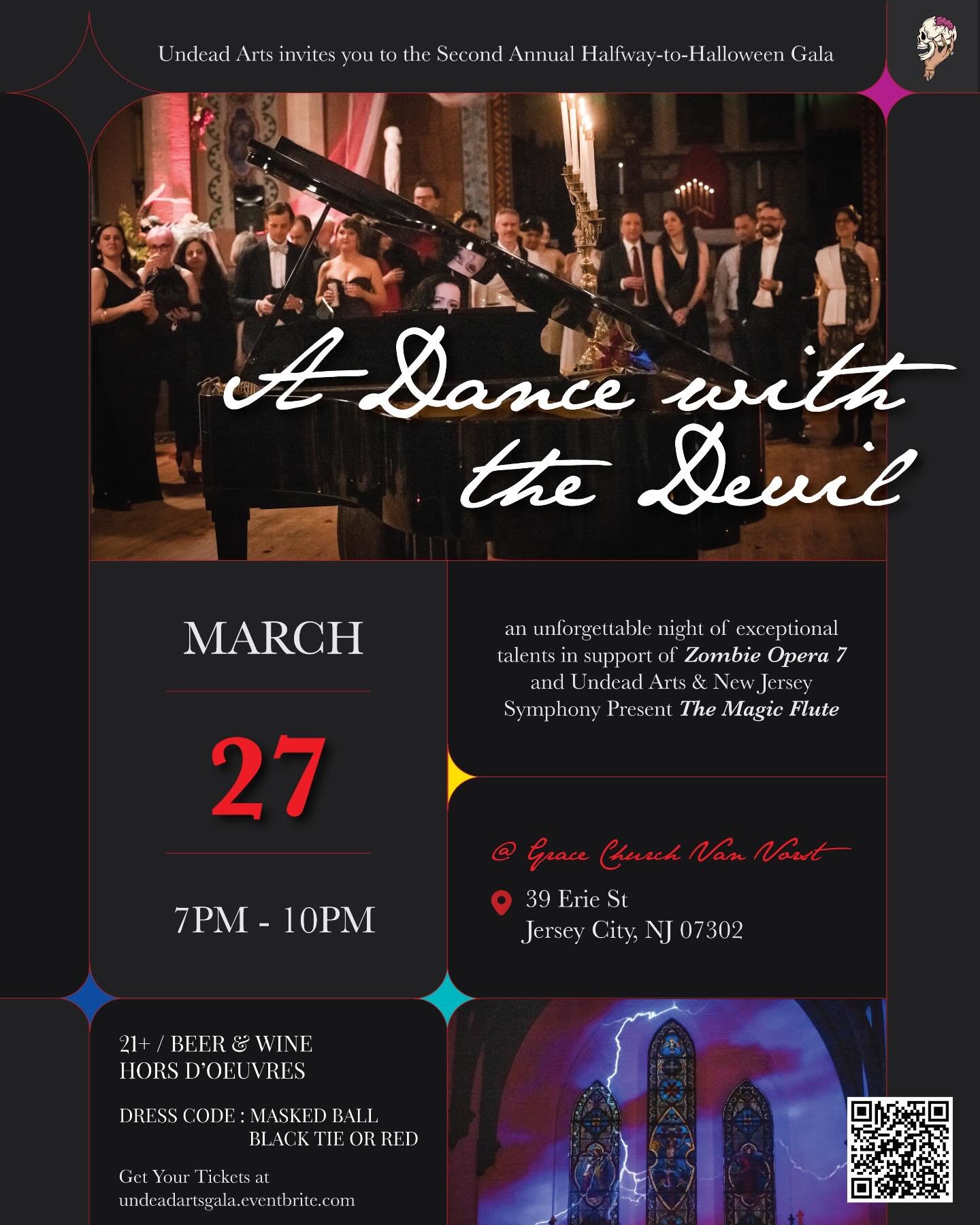 We invite you all to a DANCE WITH THE DEVIL!

Please join us for our second annual gala - A Masquerade Ball, to celebrate our second year as a nonprofit. 

Friday March 27th, 2026 
7-10pm
@gracechurchvanvorst 
Ticket link in bio

Drinks &amp; light b