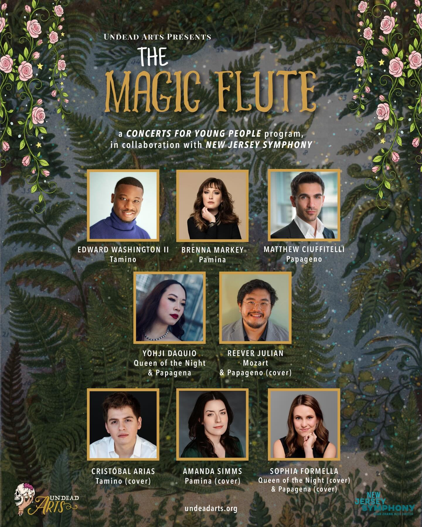 Introducing our amazing cast of The Magic Flute, Concerts for Young People, in collaboration with New Jersey Symphony! @njsymphony 

Edward Washington II as Tamino
@edward2know
Brenna Markey as Pamina 
@brennamarkey
Matthew Ciuffitelli as Papageno
@o