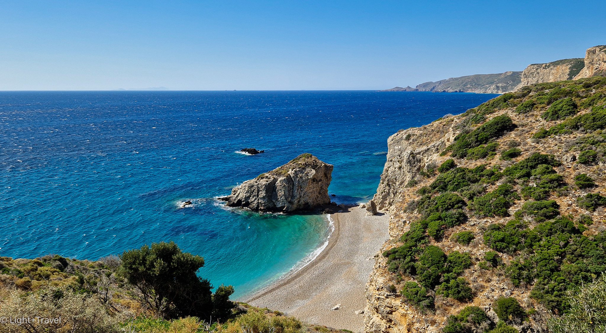 View of Kaladi beach at Kythira