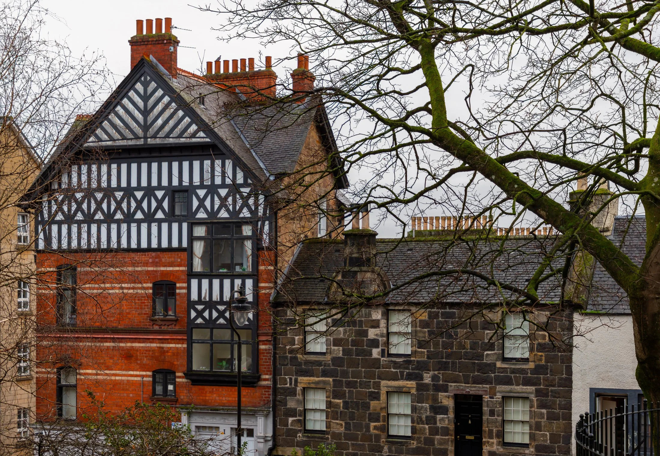 An old English Tudor-style house in Stirling