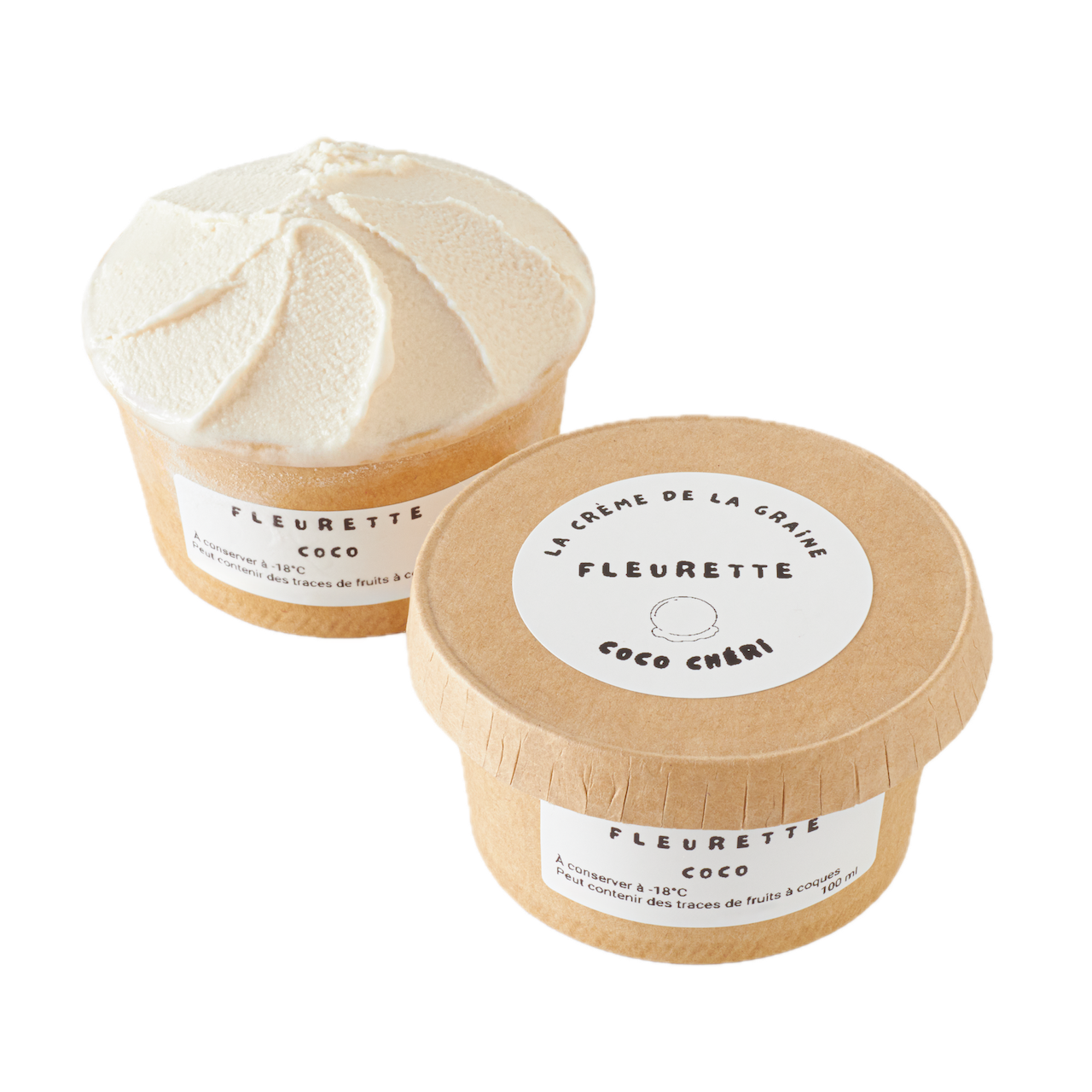 pot individuel fleurette sorbet plein fruit coco