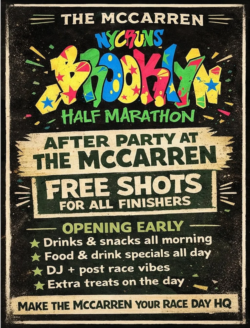 🚨🚨🚨OFFICIAL COUNTDOWN IS ON🚨🚨🚨 It&rsquo;s our first Brooklyn half with our Williamsburg fam and we are so excited for it. We have alot of our team here at The McCarren also taking part in the race,We will have a tent set up before the race hand