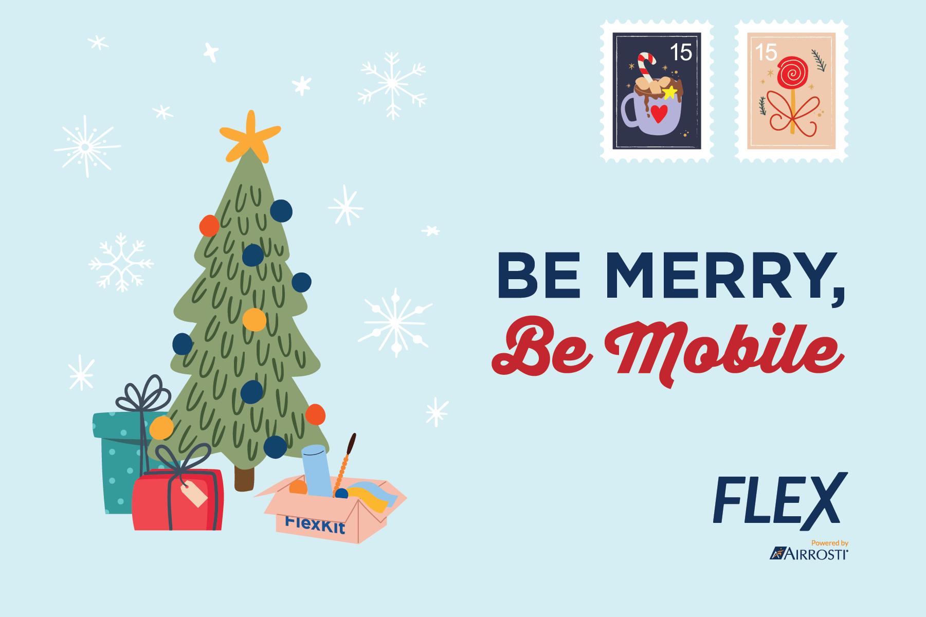 Be Merry Be Mobile Flex Greeting Card