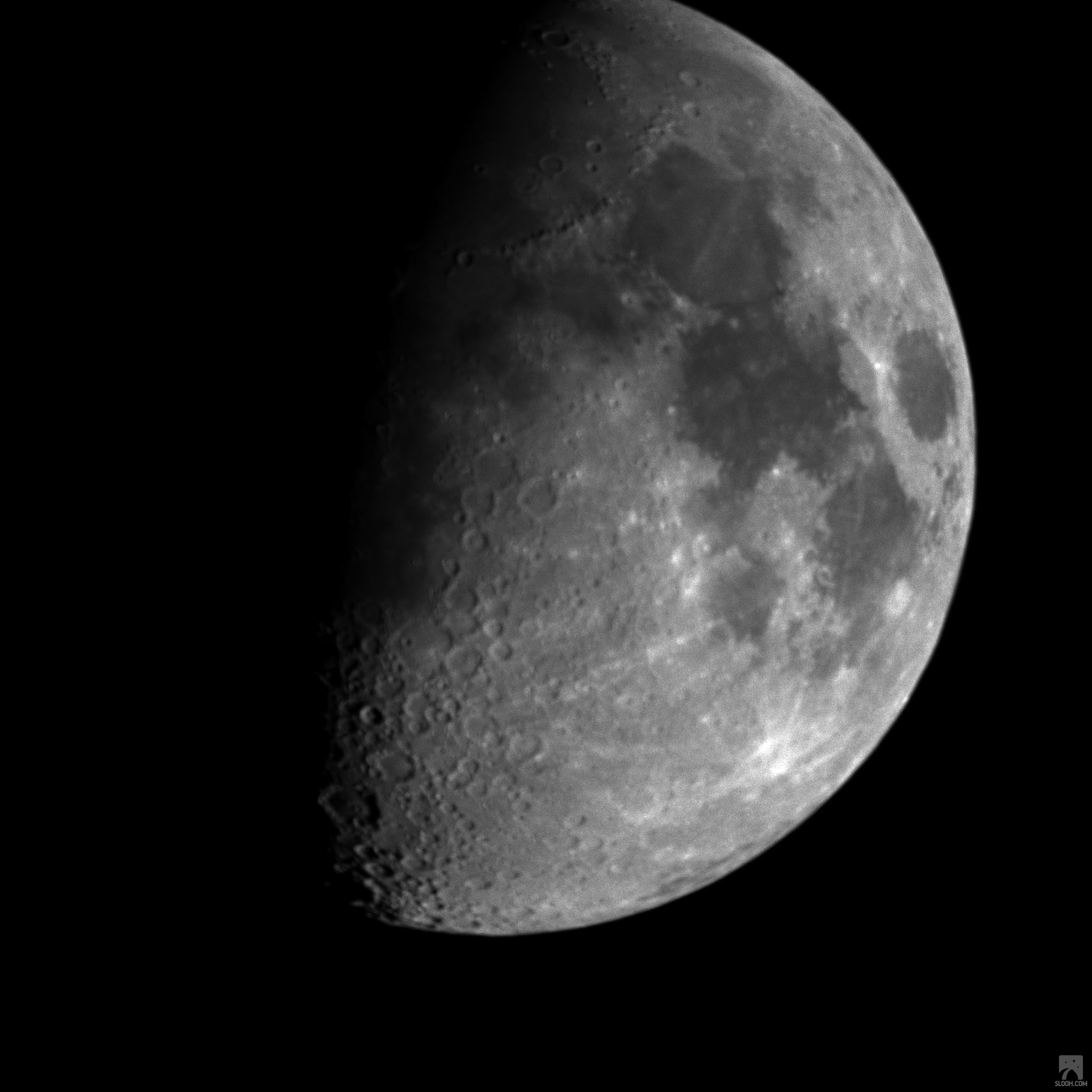 First Slooh shot of the Moon