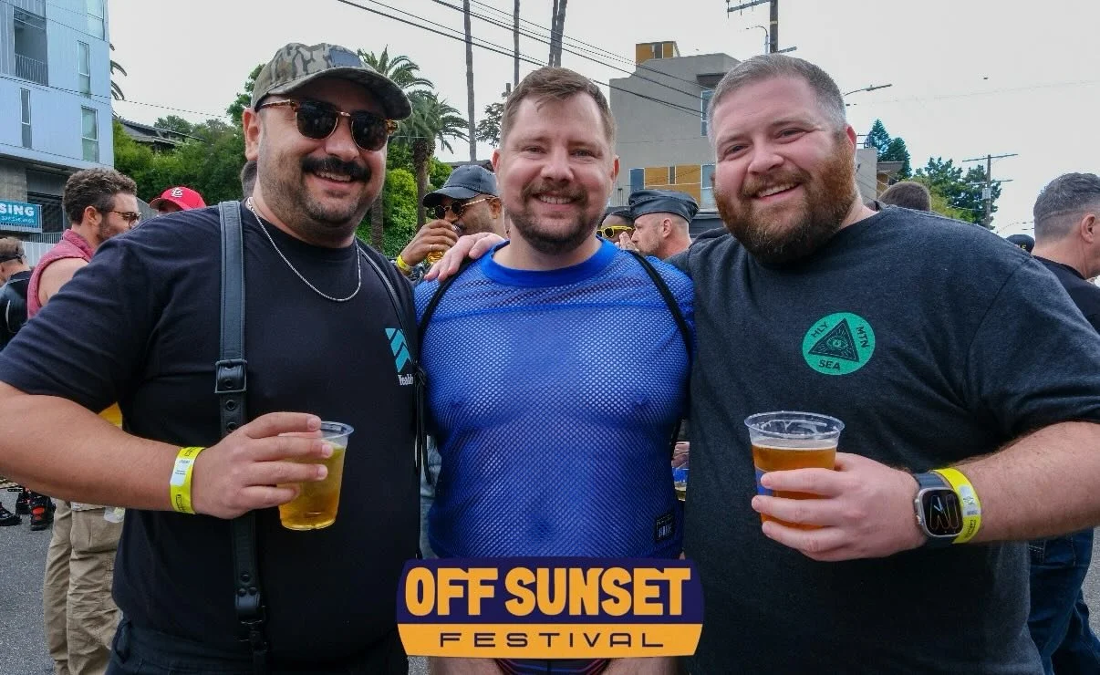 In a little less than 24 hours the Off Sunset Festival gates will be open and the streets will be filled with folks looking to enjoy drinks, food, music, leather, and a bit of mischief 😈. Off Sunset Festival happens tomorrow Sunday May 3rd at 12pm.