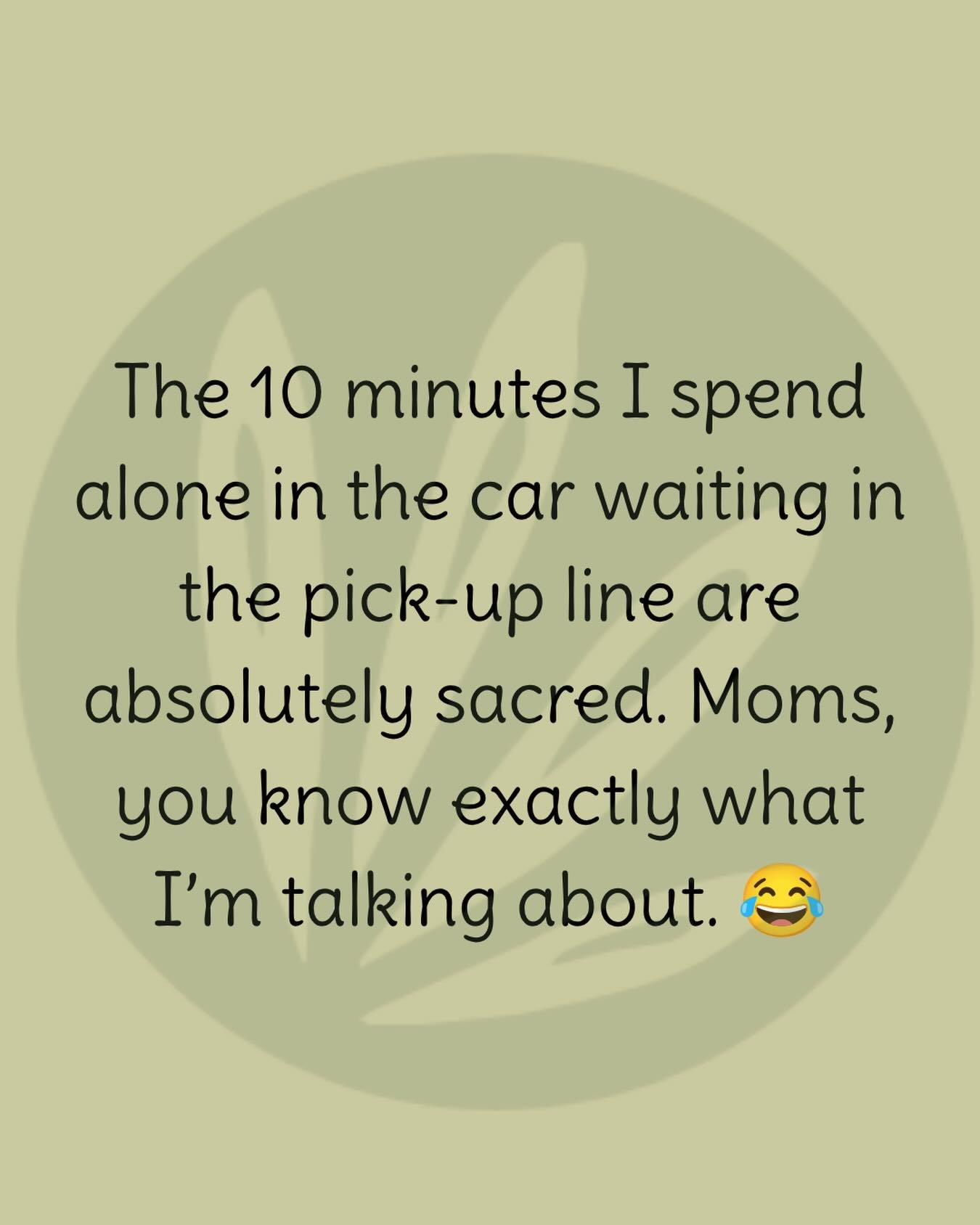 Nobody prepares you for how much you&rsquo;ll cherish 10 uninterrupted minutes in a parked car. 😂

Just you, your thoughts, and maybe an iced coffee or matcha if you&rsquo;re lucky. ☕️🍵✨

Tell me I&rsquo;m not the only one who arrives a little earl
