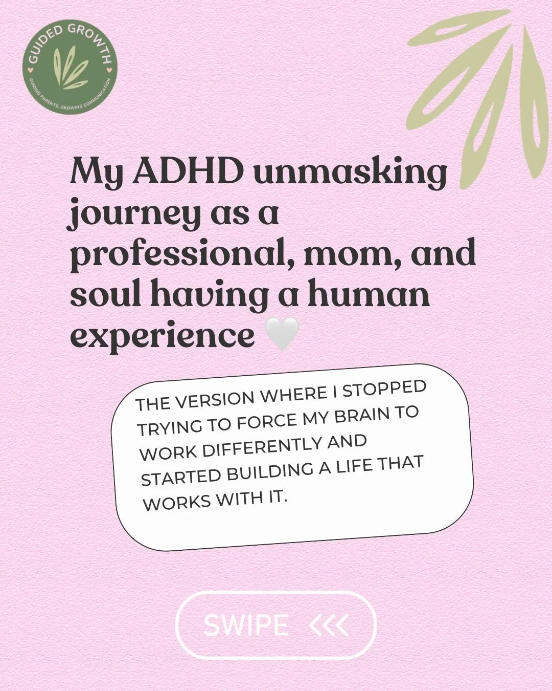 For most of my life, I thought the goal was to become less ADHD.

Less distracted.
Less fidgety.
Less intense.
Less &ldquo;too much.&rdquo;

The more I learned about neurodiversity through my work, the more I realized I needed to extend that same cur