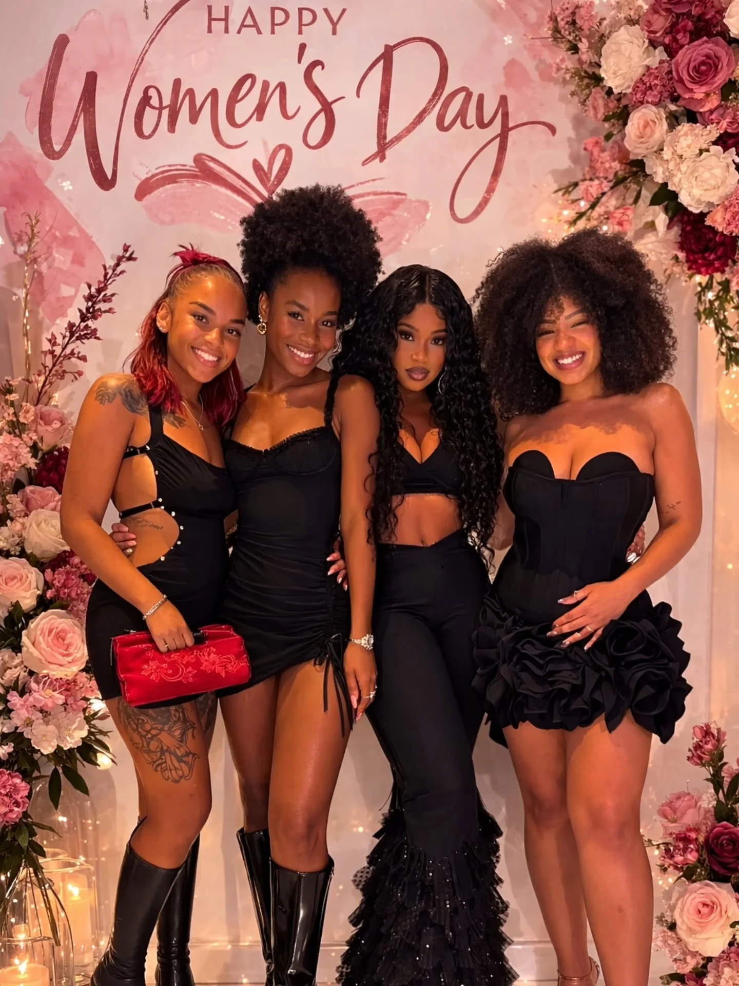 Blessed with women who ride with me through every season of life. Loyalty, love, and real friendship. Happy Women&rsquo;s Day queens 🌹👑&rdquo;#foryou #explorepage✨ #womenempowerment #womensday