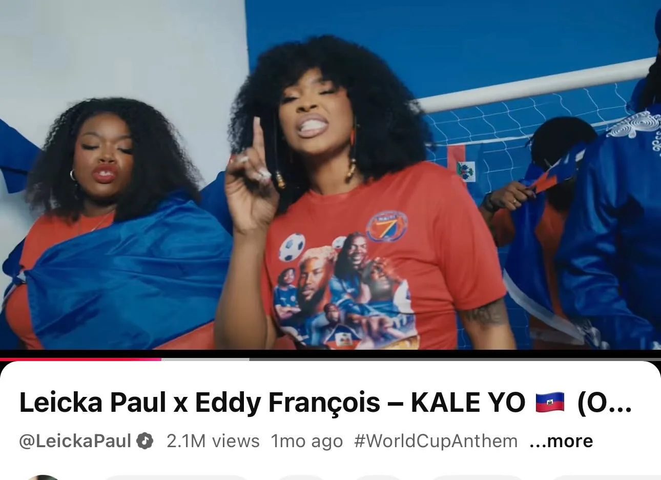 WE DIDN&rsquo;T JUST DROP A SONG 
WE STARTED A MOVEMENT. 🔥🇭🇹
KALE YO has officially reached 2 million views in just one month. The love is real. The energy is real. Haiti to the world! 🌎⚽️ #KaleYo #LeickaPaul #EddyFrancois #ha&iuml;ti