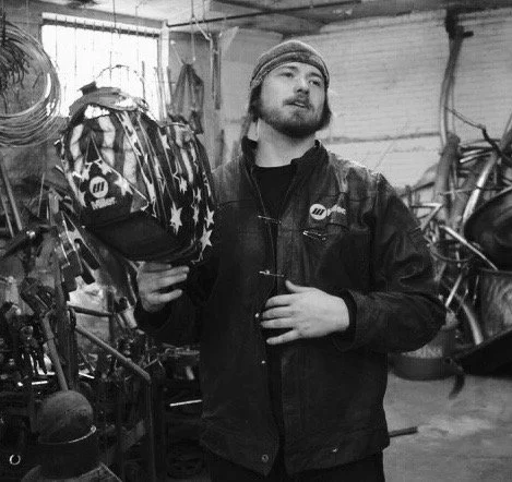 Artist, Dan Shaughnessy IV of DSIV STUDIO in his studio.