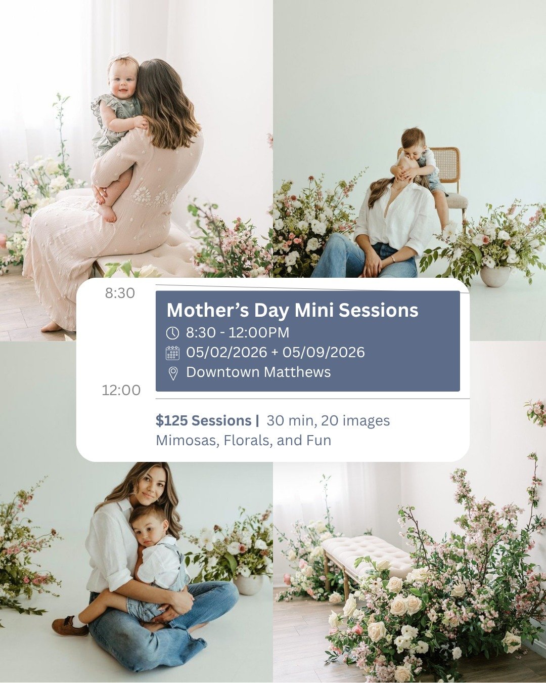 I still have a few openings for Mother's Day Minis on 5/2 and 5/9. Link in bio for booking. 

 Also, I'll be donating these blooms each weekend, so if you have cause close to your heart, please share in the comments.