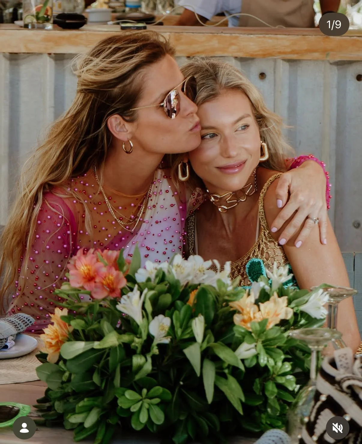 Friends celebrating together at a private event in Holbox.