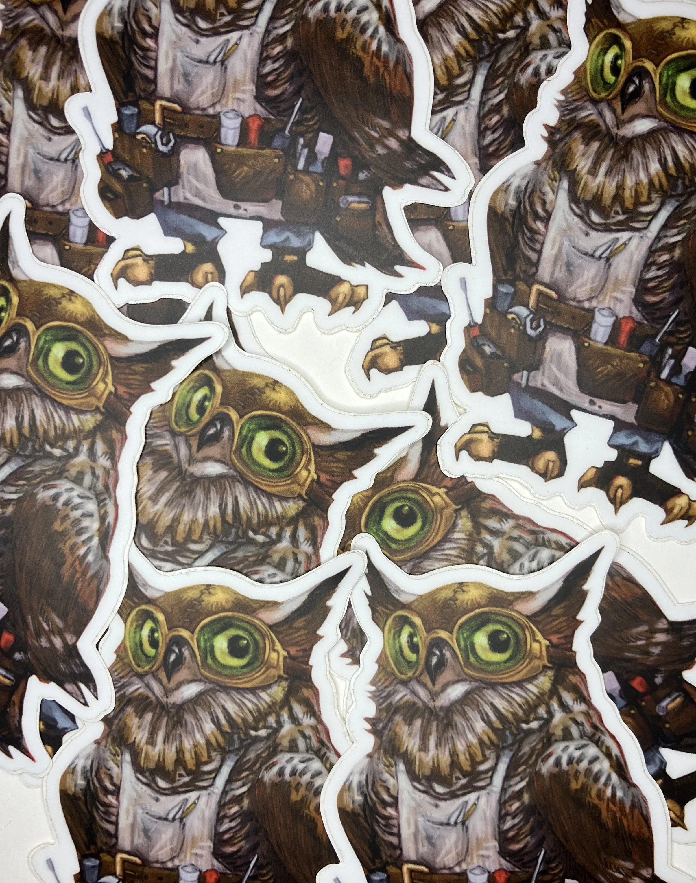 Owl sticker pile.jpg