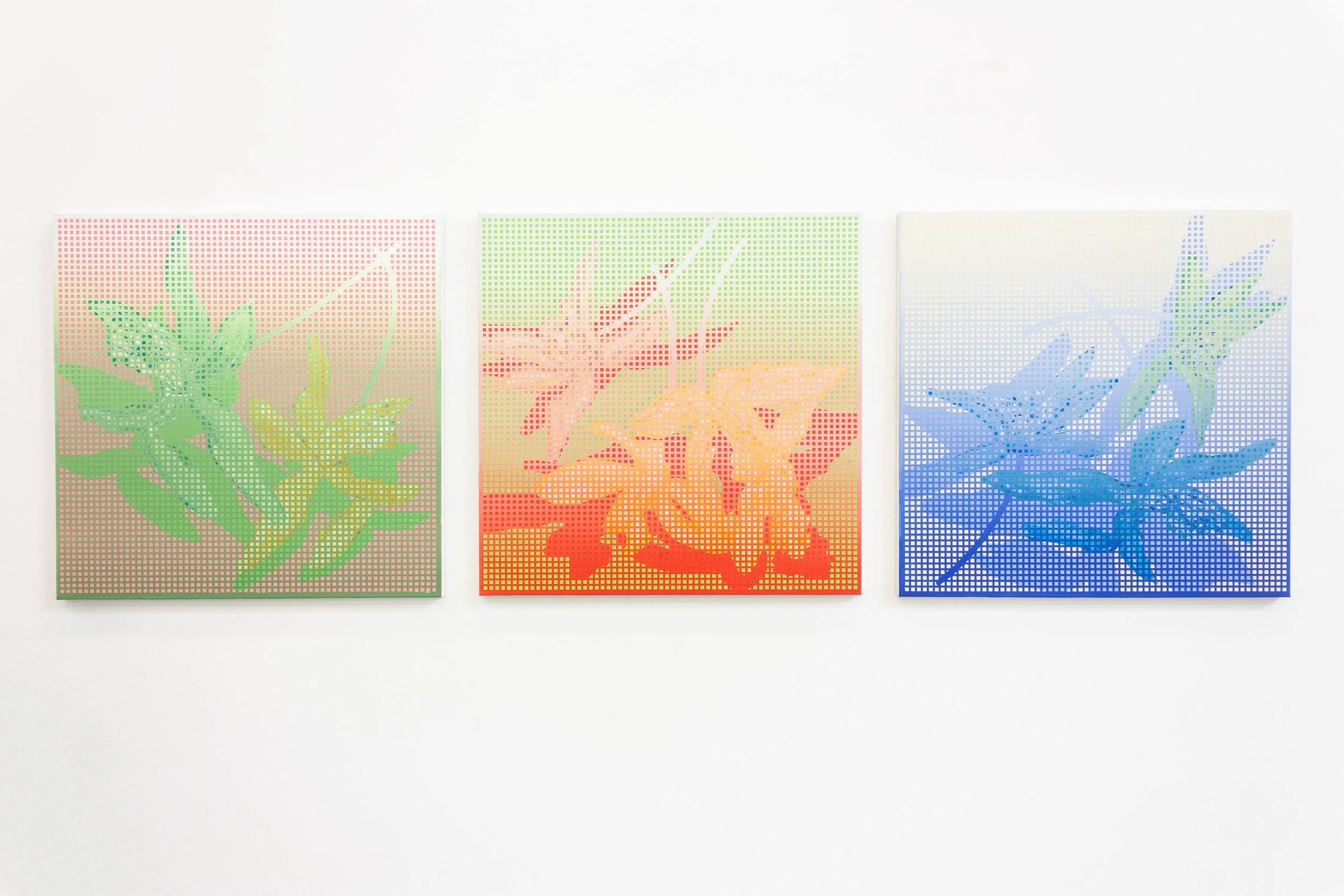 Installation views of Uriel Schmid Téllez paintings at m.a.x. museo, 2023.