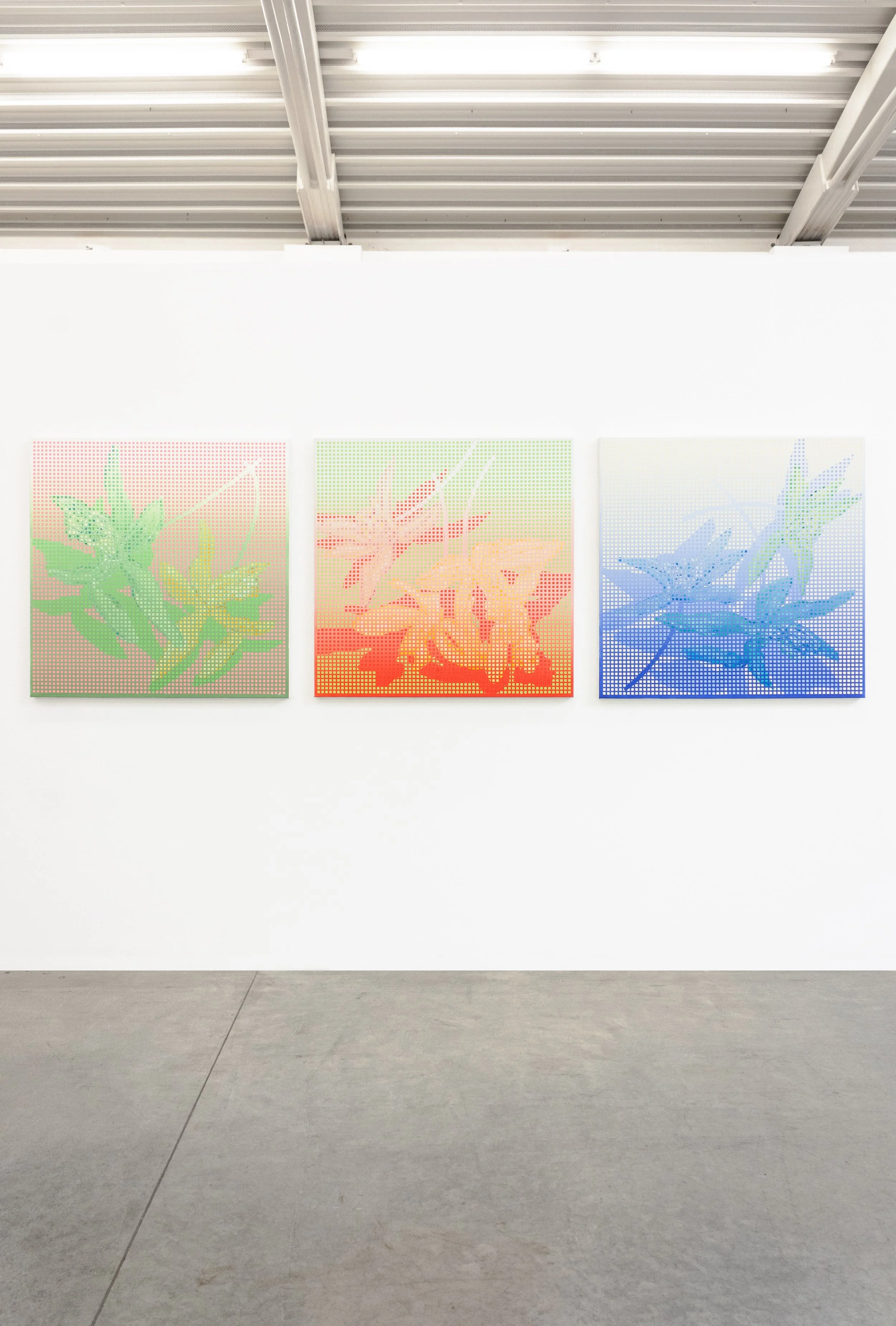 Installation views of Uriel Schmid Téllez paintings at m.a.x. museo, 2023.