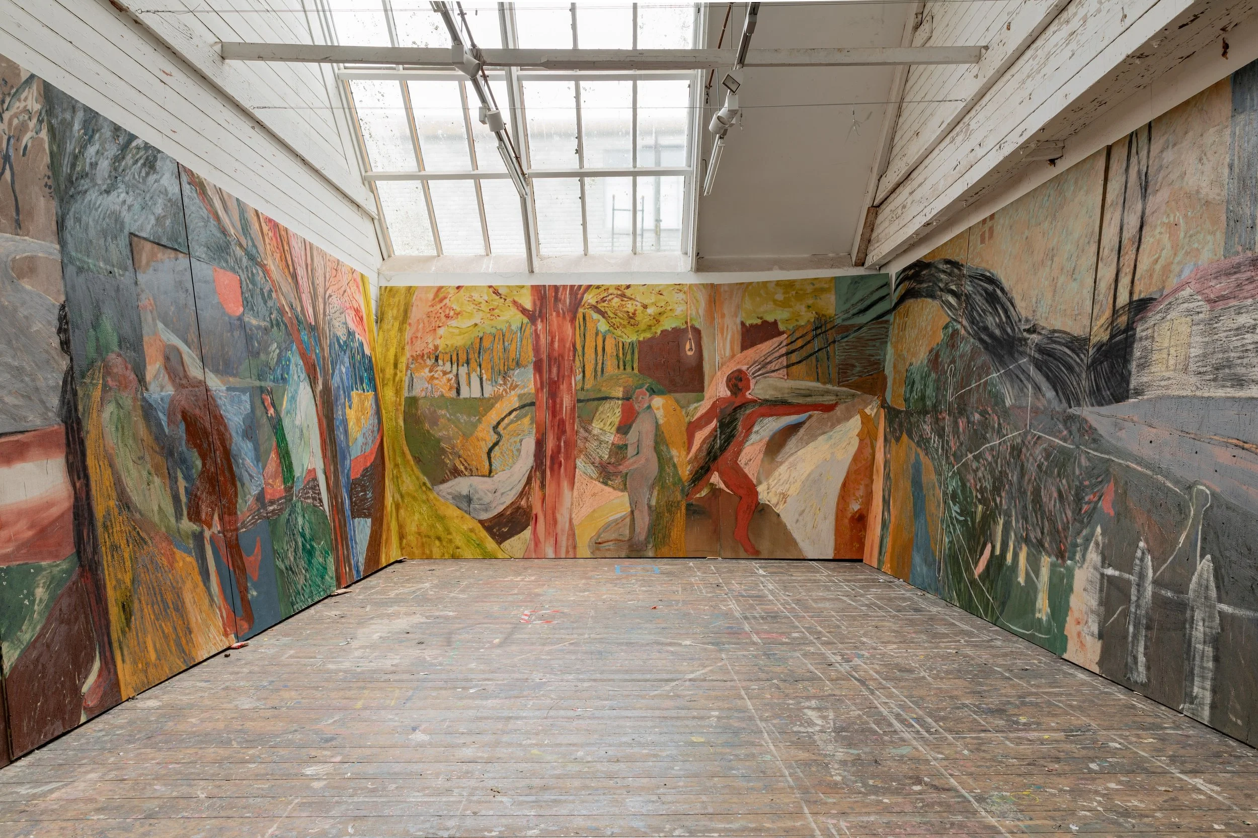 2 The Genesis Project 315cm x 2,340cm oil, charcoal, hessian. and encaustic on linen (2024).jpg