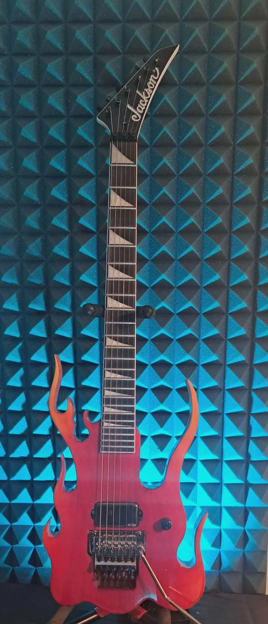 Steve Vai flame body (original back up body from the David Lee Roth years, Jackson neck later added onto the body)