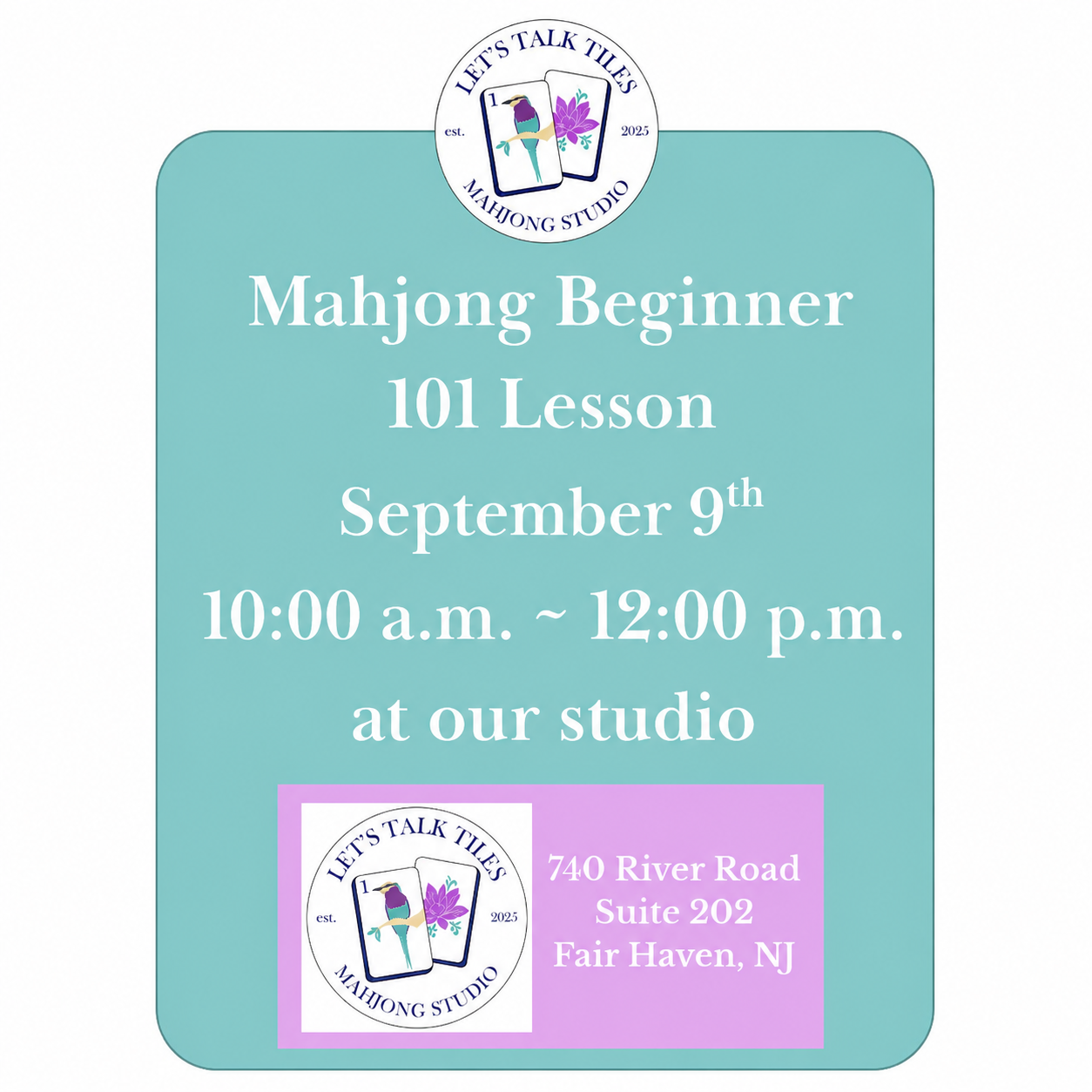 Beginner 101 Lesson - September 9th Morning