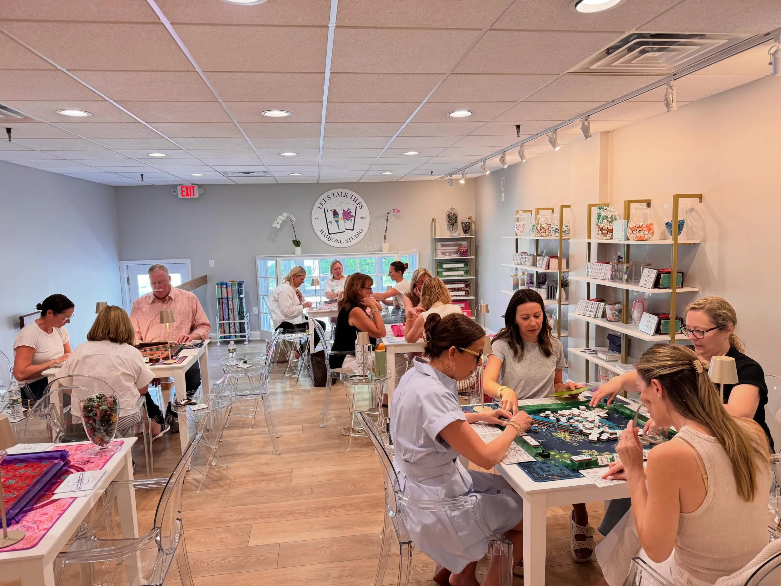 Our first Tuesday Mahj Club guided/open play session in the new Let&rsquo;s Talk Tiles Studio &amp; Shop was such a fun morning filled with wonderful people, a lot of laughs and so many Mahjongs! 

Come play with us at one of our next Mahj Clubs. We 