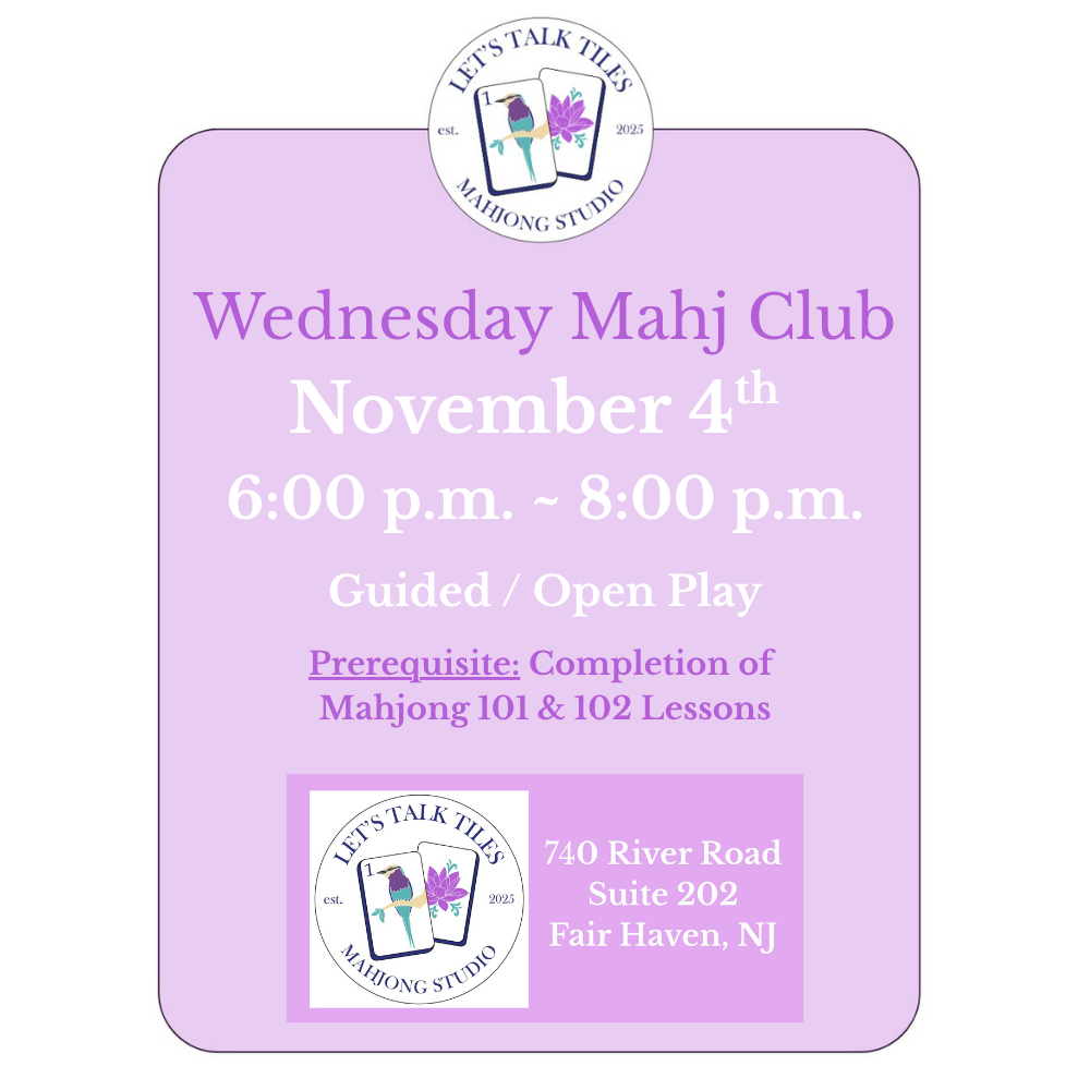 Wednesday Mahj Club - November 4th Evening