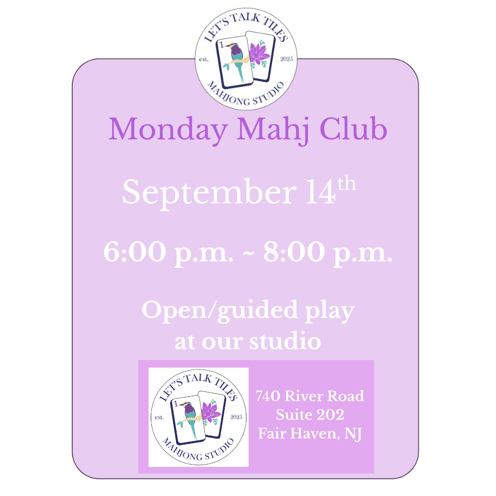 Monday Mahj Club - September 14st Evening