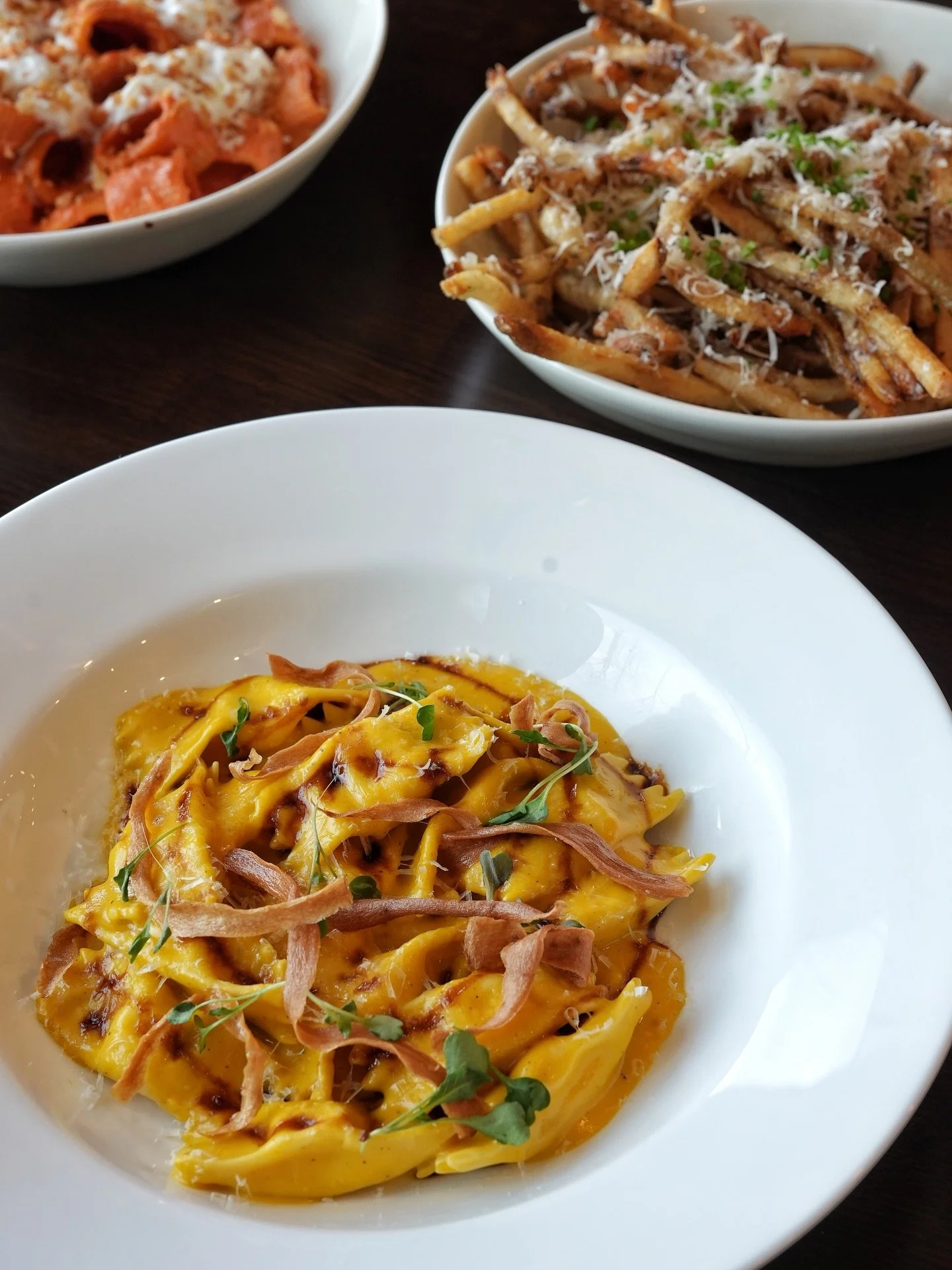 Sweet roasted Red Kuri squash from Chilly Hollow Farm. Creamy ricotta. Black garlic molasses that&rsquo;s earthy and complex. All tucked inside handmade agnolotti. 

This is what locally sourced tastes like. ✨