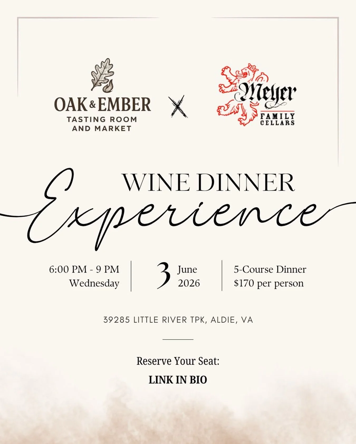 The name Meyer carries weight in Napa. Justin Meyer founded Silver Oak and created a winemaking legacy. Now Meyer Family Cellars continues that tradition. 

Join us June 3rd for five courses paired with wines from Oakville, Anderson Valley, and Yorkv