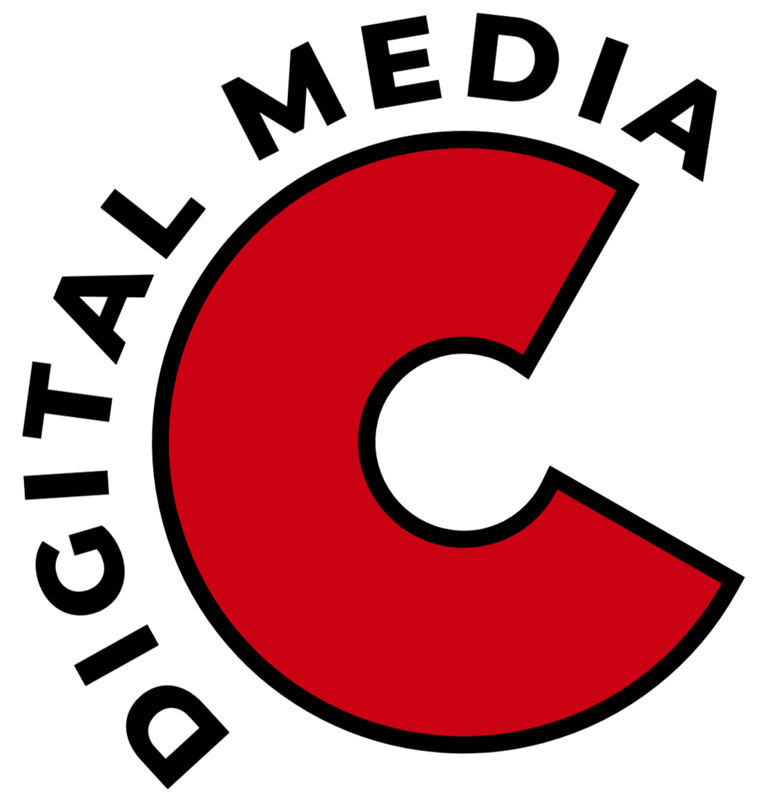 Red and black logo with a stylized letter 'C' and an eye at the top, representing Netflix.