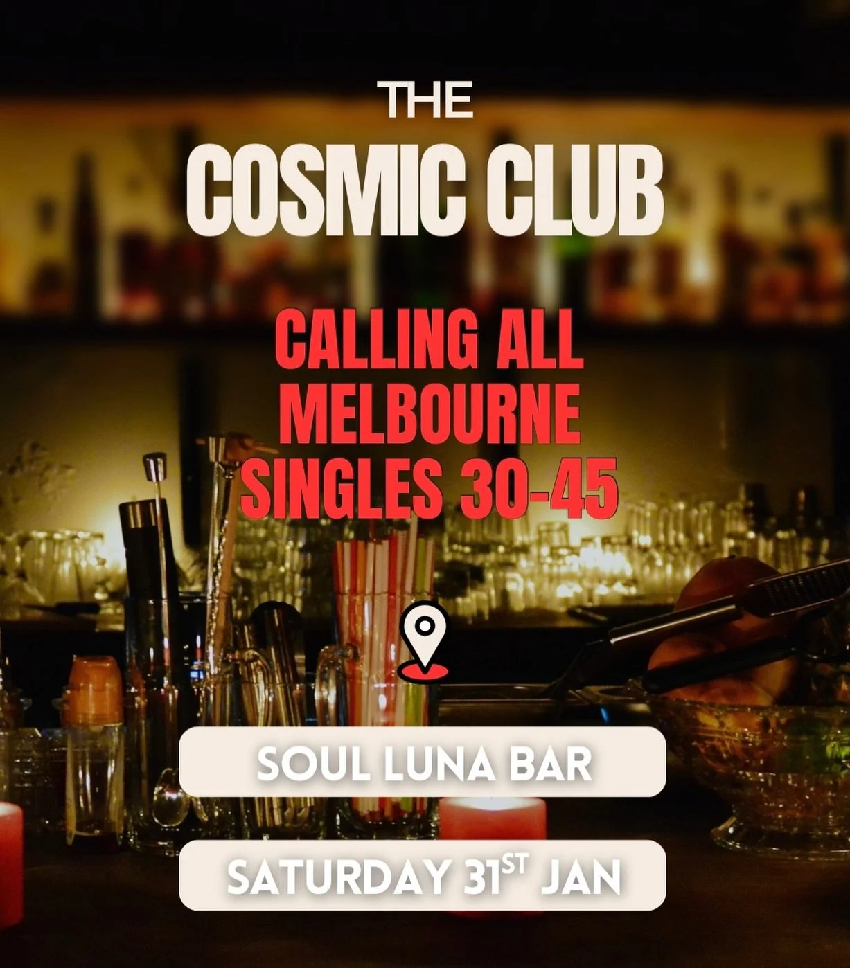 For singles aged 30&ndash;45 who are done with small talk and ready for something real.

This isn&rsquo;t speed dating.
It&rsquo;s a curated connection experience designed to help you relax, open up and meet others in a way that feels natural and mea