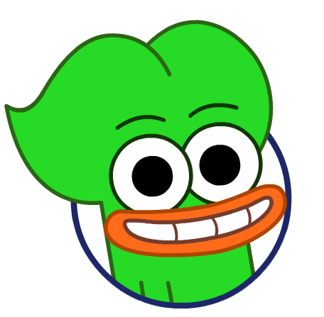 Swish the Boogie Birds Cartoon character with a green face, big white eyes, and a wide smiling mouth, resembling a playful or goofy expression.