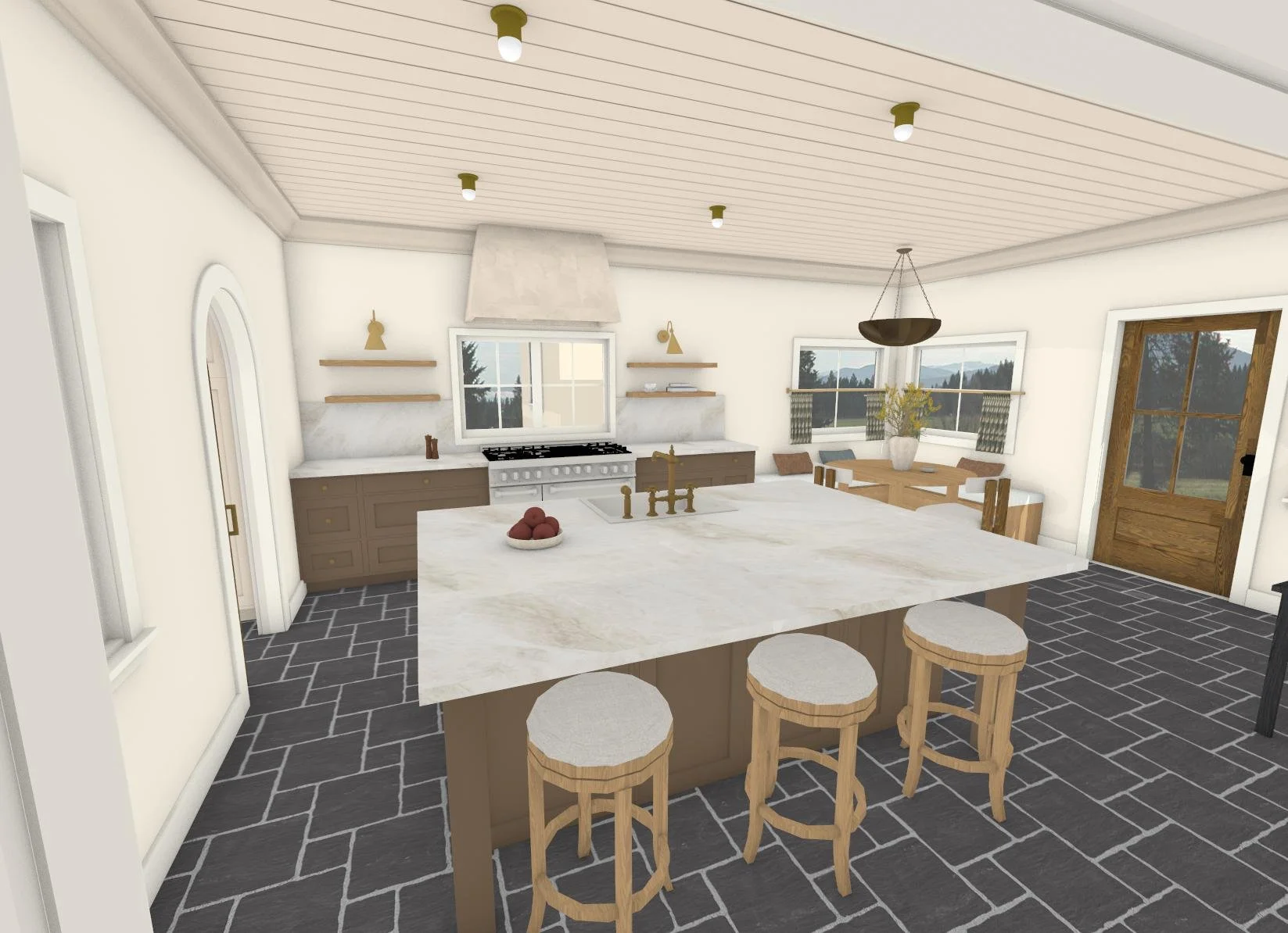Kitchen 3D rendering