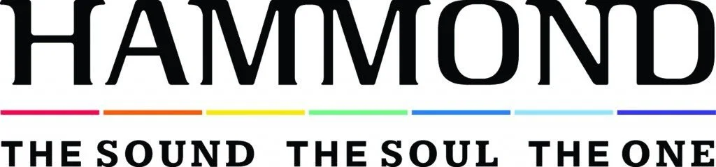 Hammond logo with a rainbow-colored line below the text and the slogan 'The Sound, The Soul, The One' underneath.