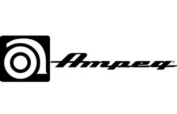 Ampeg logo with a stylized speaker icon